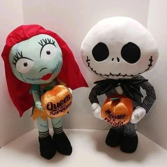 Disney Other - Jack Skellington And Sally Plushes 20 In Holloween Decoration